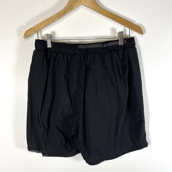 Lululemon Surge Lux Indigo 7”‎ Shorts Black Mens Size Medium Athletic Workout - Picture 4 of 5